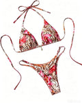 Women's Brazillian Triangle Thong Bikini Set Sexy String