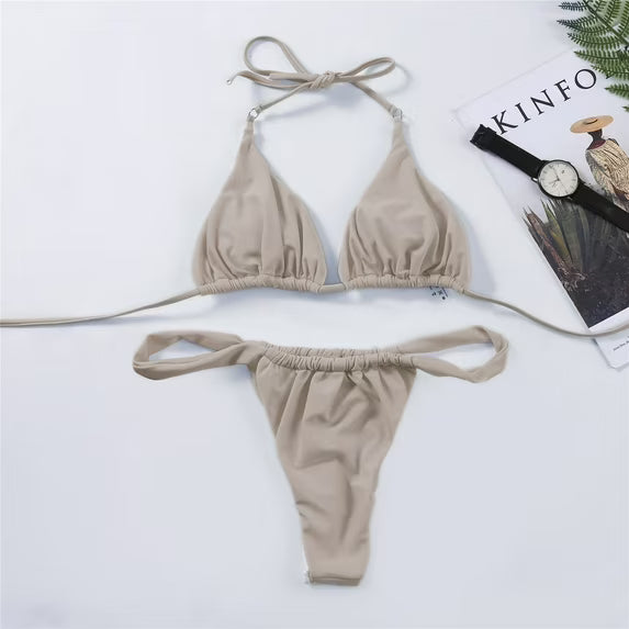 Babysbule Push-Up High Cut Bikinis Swimsuit Sets 2 Piece Women's