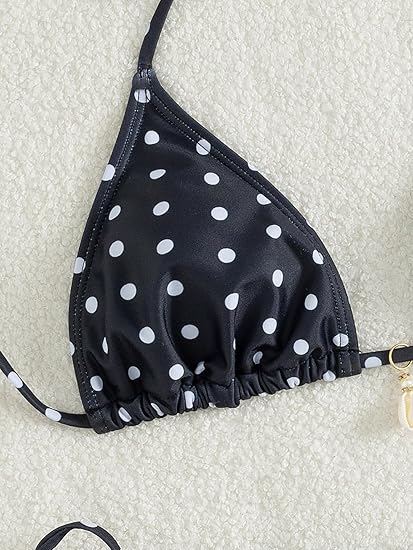 Women's Sexy Halter Bikini Set Triangle Top String Swimwear Two Piece Swimsuits Cheeky Bathing Suit